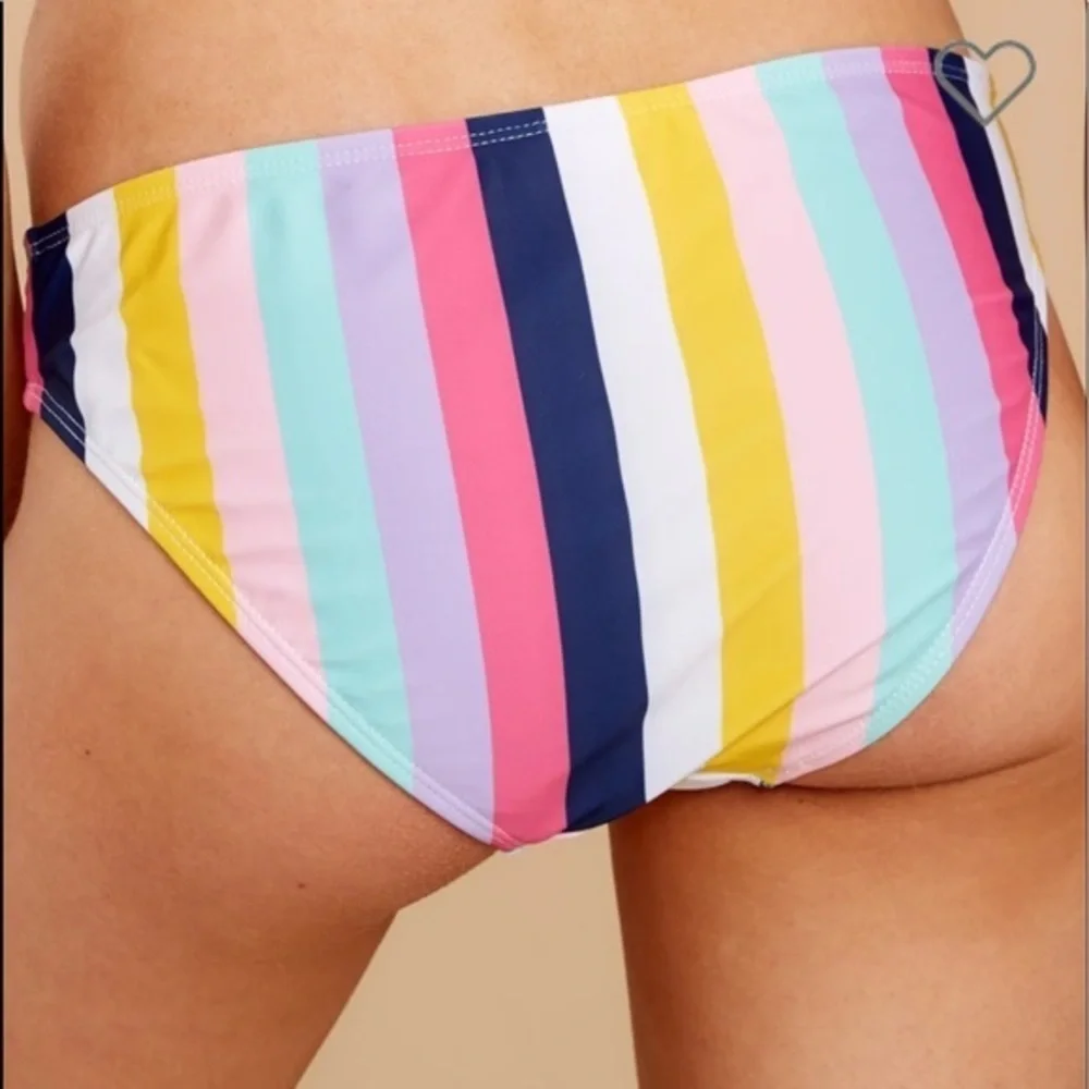 NWT Sweet Like Candy Stripe Bikini Bottom